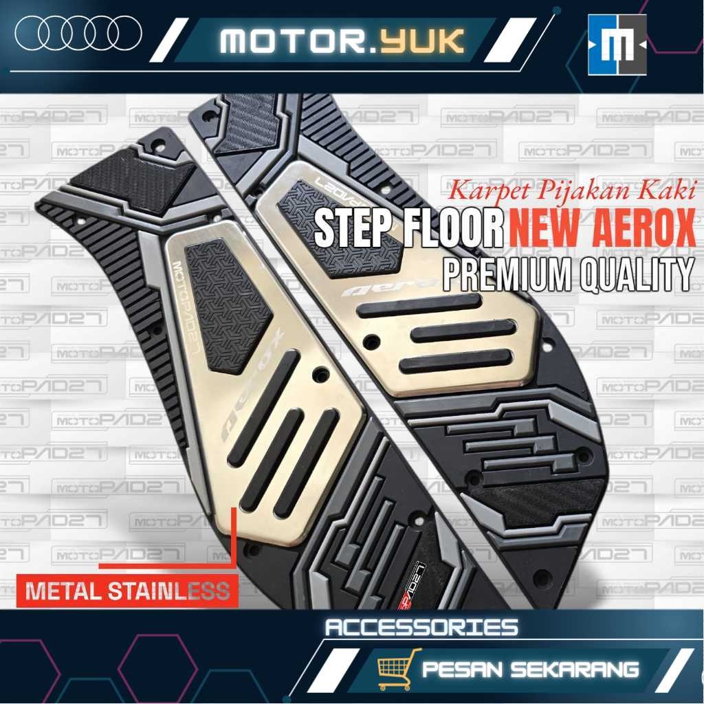 Karpet Aerox 155 Aksesoris Motor Yamaha Aerox 155 - Karpet Motor Aerox Bahan Satinless Steel - Karpe
