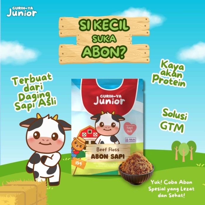 

Abon Sapi Asli 15gr Gurih Ya Junior Beef Floss