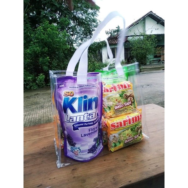 

Tas Syukuran Lahiran Anak Bening Transparan READY STOK (Pegangan Bisban)