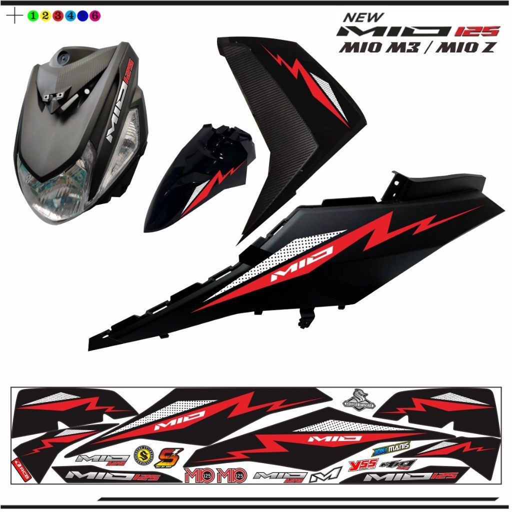 STRIPING MOTOR MIO M3 / STIKER MIO Z 125 VARIASI LIS STIKER STRIPING MIO M3 125 STIKER VARIASI TERLA