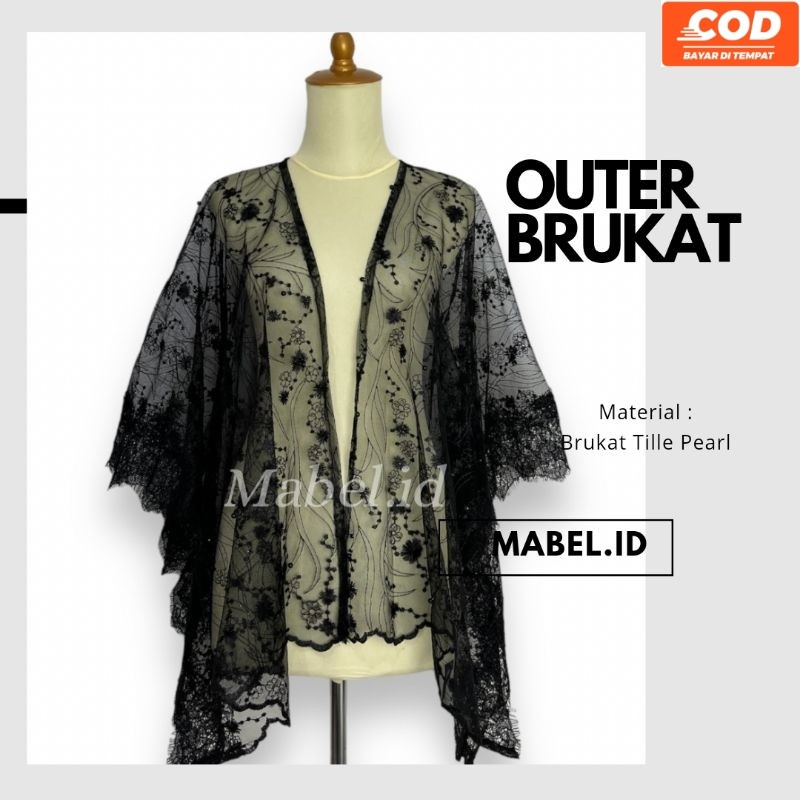 Outer Cape Brukat Kebaya Modern | cardigan hijab