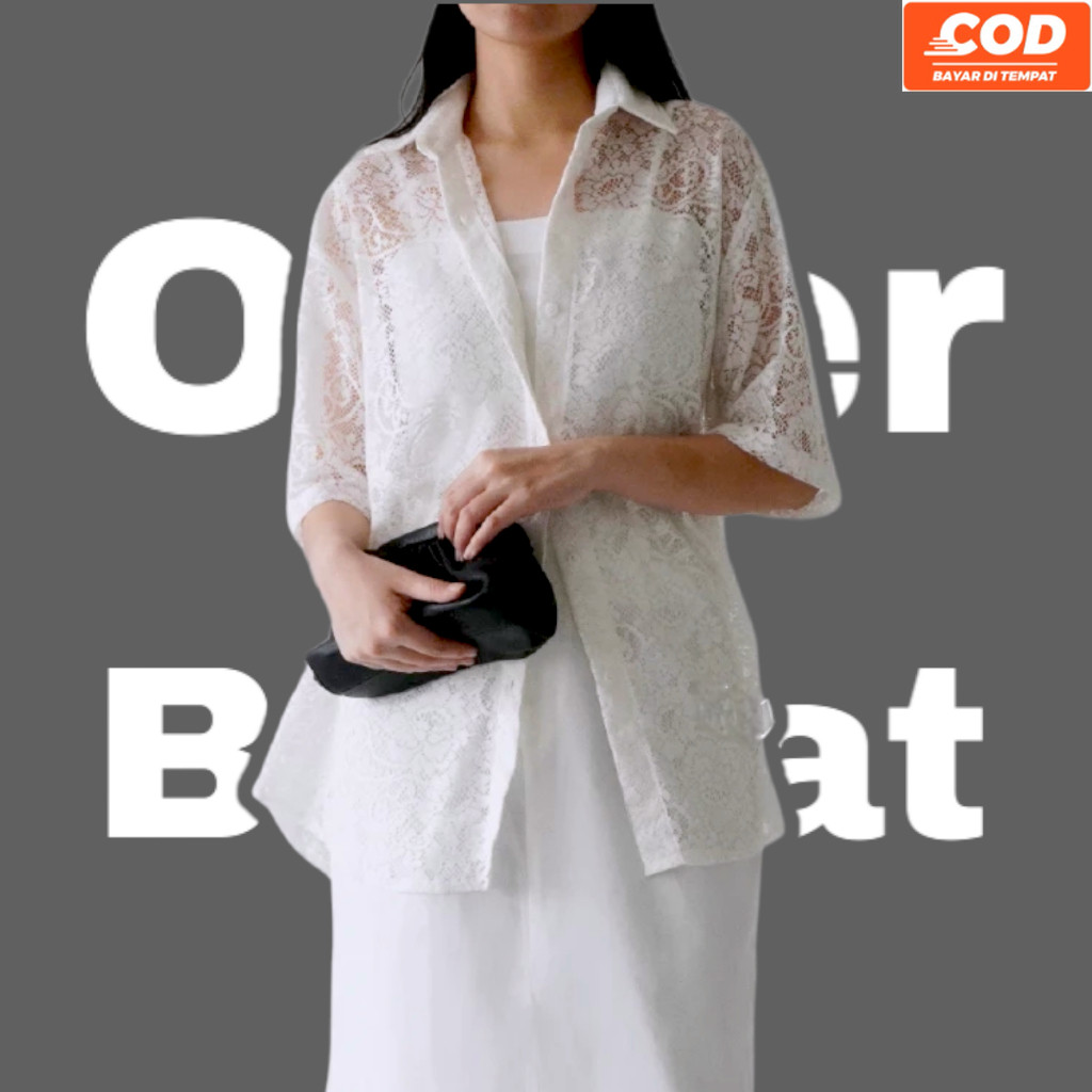 outer brokat | outer brokat kondangan kekinian | outer brokat premium | putih