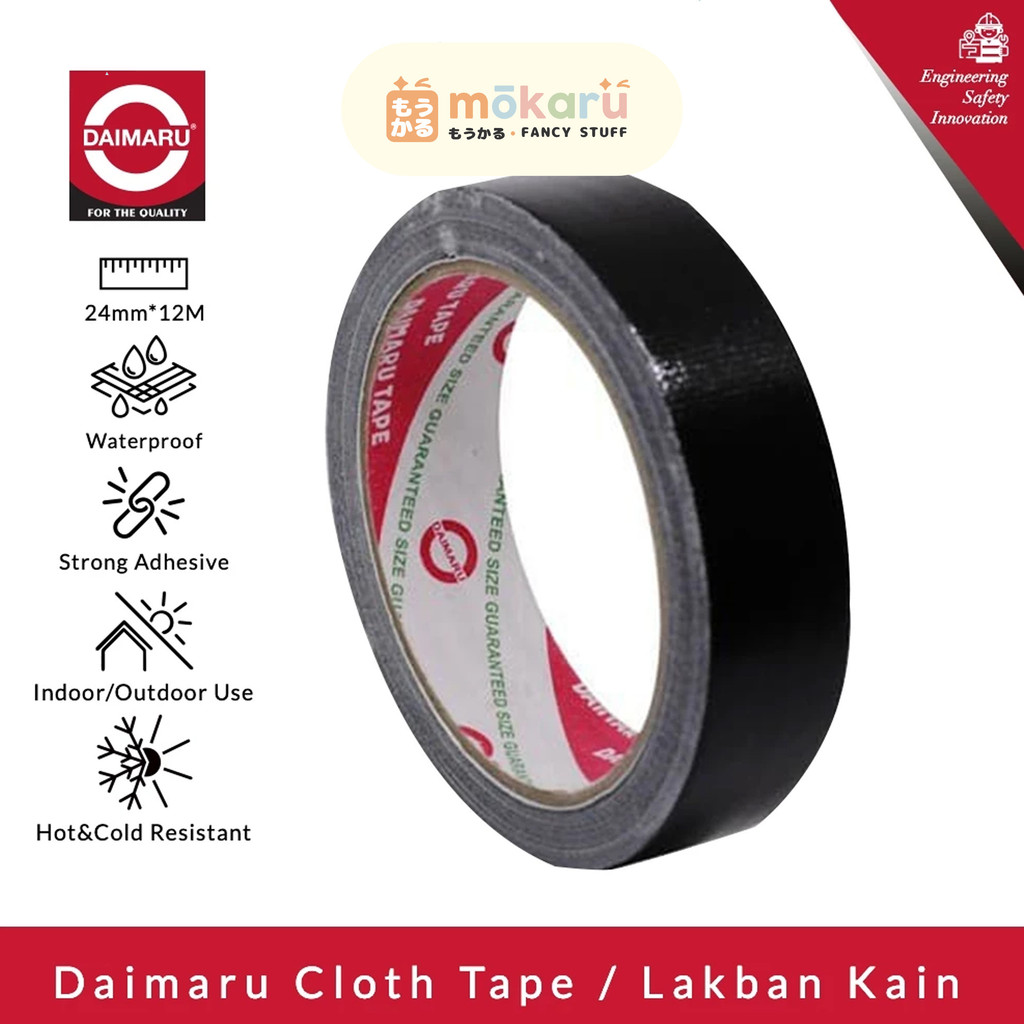 

Daimaru Lakban Hitam 24mm/ Lakban Kain Murah
