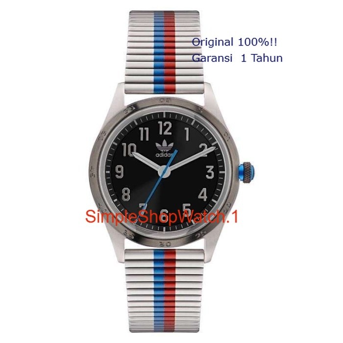 Original 100%  Adidas AOSY22525 Jam Tangan Pria Analog Silver Garansi Resmi 1 Tahun