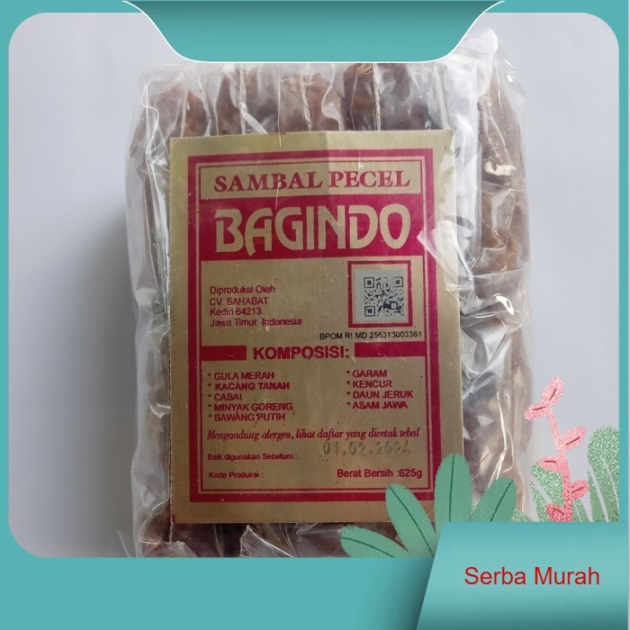 

Bumbu sambel Sambal Pecel BAGINDO Kediri 625 gr isi 10