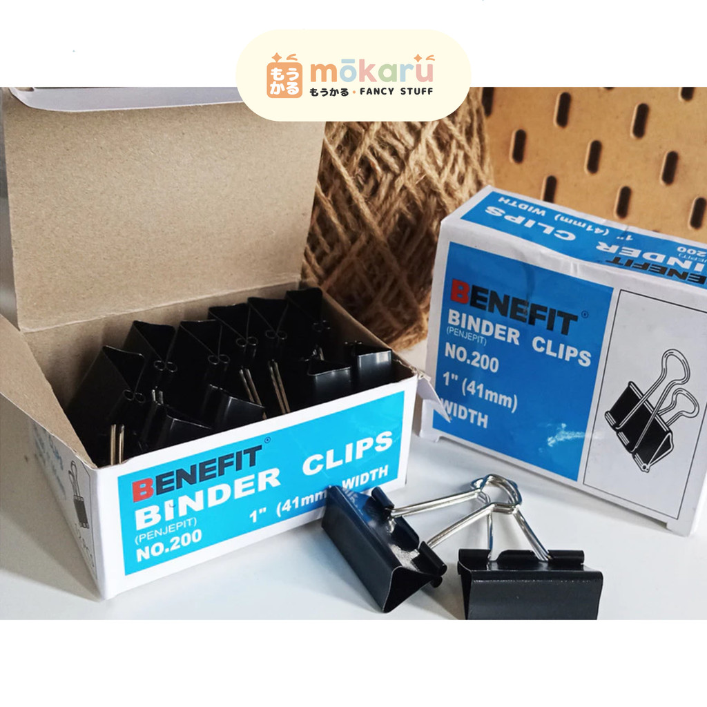 

Benefit Binder Clip No 200 Penjepit Penjilid Pengarsip Kertas Dokumen Ukuran 4cm Murah