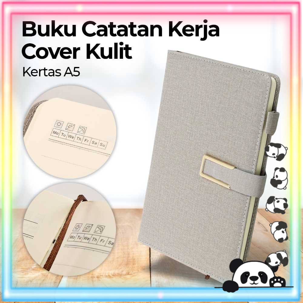 

Buku Catatan Kerja Cover Kulit / Notebook Agenda Kulit Ukuran A5