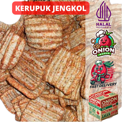 

UWD KERUPUK JENGKOL SISIR 250gr Kerupuk Jengkol Sisir Krupuk Jengkol Pedas Daun Jeruk Keripik Jengko