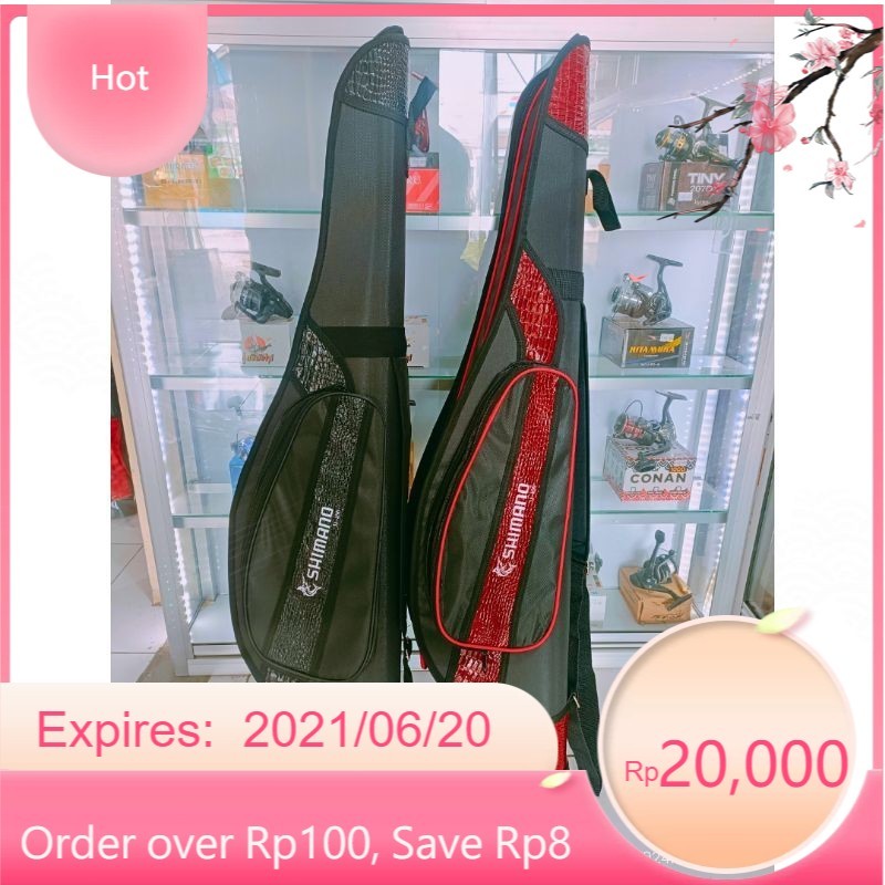 TAS PANCING SHIMANO MOTIF KULIT MEWAH | Tas Joran Hard Case | 2 Rod Case muat 2 joran pancing