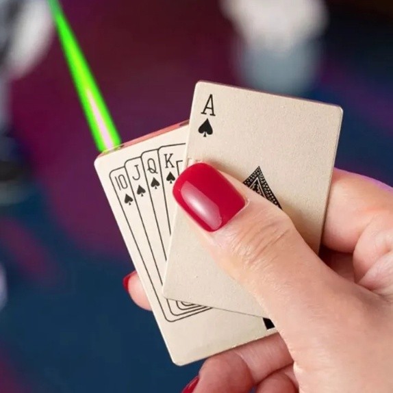 Korek Api Las Slide Motif Kartu A MILD  2035-24 - Korek Api Pirit Las Mild P 2035.24 - korek kartu R