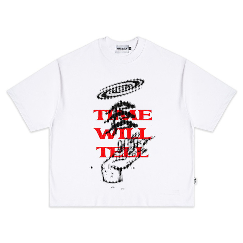 Kaos pria dengan desain misterius - Keren! 100% katun, dilukis dengan tangan dengan efek misterius d