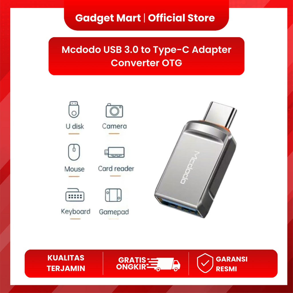 Mcdodo USB 3.0 to Type-C Adapter Converter OTG