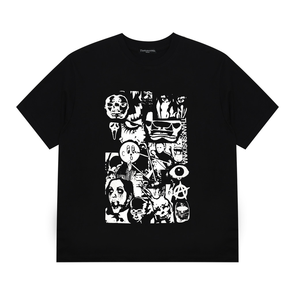 Boxy Fit T Shirt Original Kaos Ivella Black Thanksinsomnia