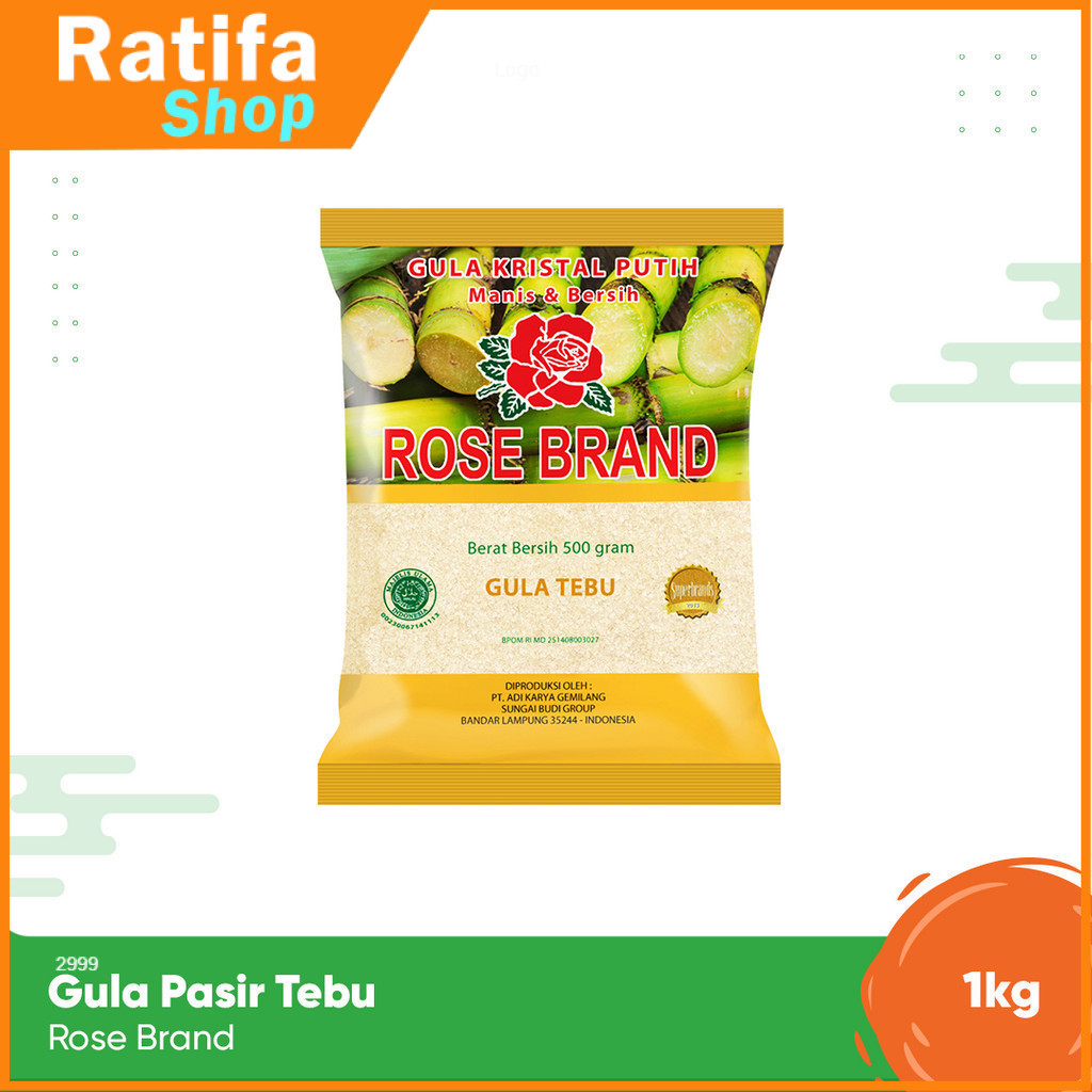 

Rose Brand Gula Pasir Tebu 1kg