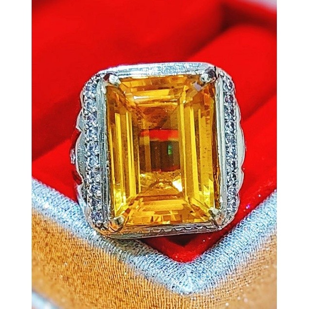 CINCIN BATU PERMATA YELLOW CITRINE • SIZE JUMBO