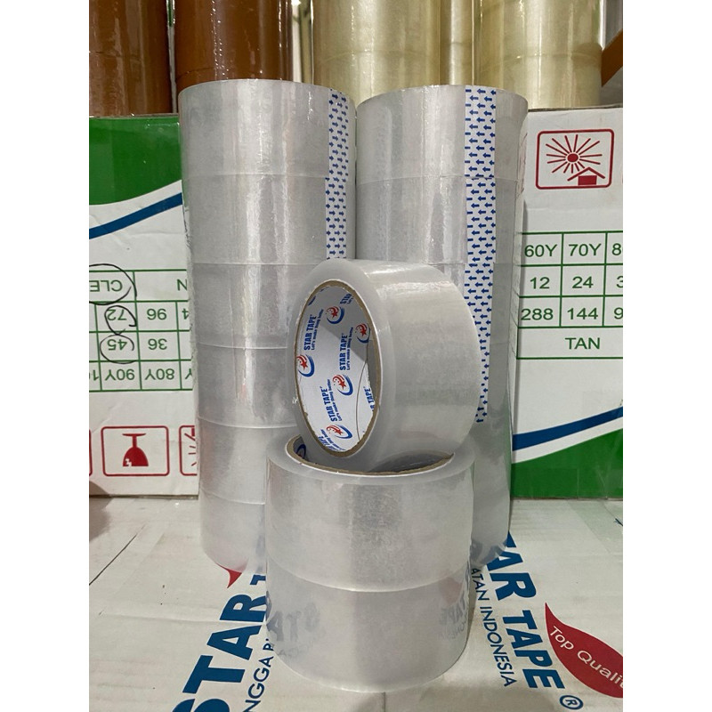 

Lakban Bening 90 yard x 45 mm Star tape (Per pcs)