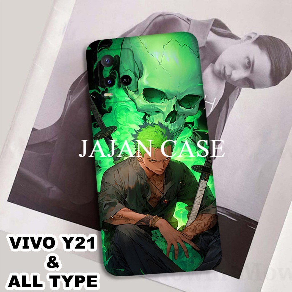 (3) Softcase karet Hp VIVO Y21/Y21A/Y21S/Y21T/Y33S | Case One Piece Zoro | Case VIVO Y21/Y21A/Y21S Y