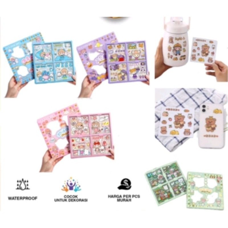 

Stiker Motif Stiker Momo Tempel Kartun Karakter Box isi 100 Lembar Lucu Korea Anti air Viral