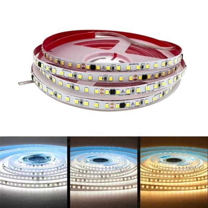Led Strip Dimmable 3 Warna Tricolor 12v 5m 3000k 4000k 6000k