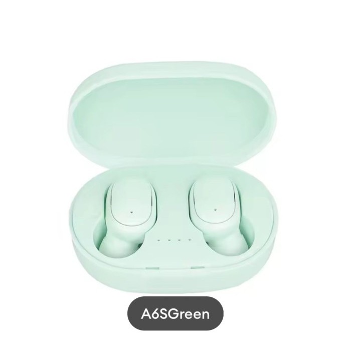 A6S TWS Wireless Bluetooth Headset with Mic Earbuds Noice Cancelling - A6S BLACK