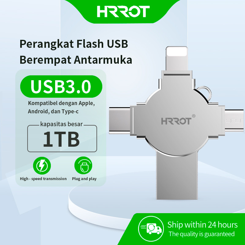 flaminggo shop - Flashdisk 1TB OTG 4 in 1 USB3.0 Flashdisk Multifungsi untuk Lightning+USB