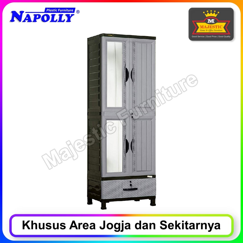 Lemari Plastik Napolly CABRO 85 4RL 2CK (Jogja)