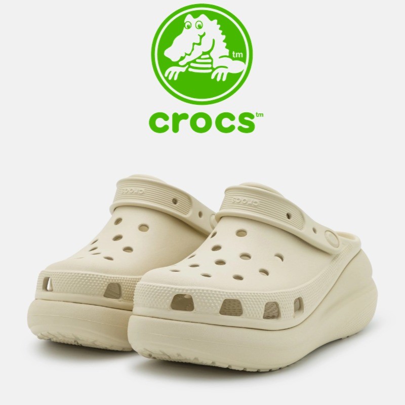 [COD] 100% Original CROCS CRUSH CLOG UNISEX Crocs Classic Clog Sandal Wanita- Bone