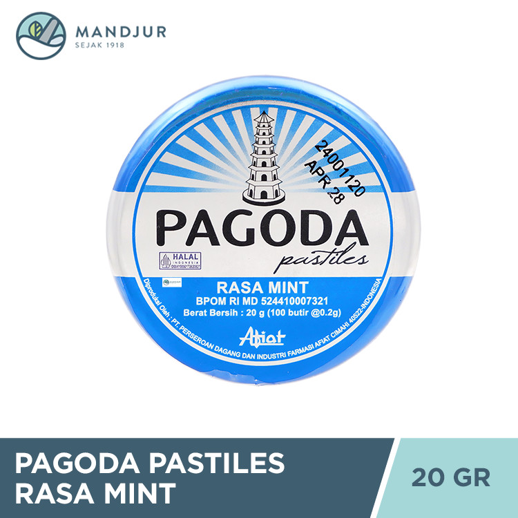 

Pagoda Pastiles Rasa Mint 20 Gram - Permen Pelega Tenggorokan