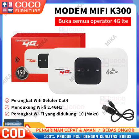 MIFI MODEM WIFI 4G UNLOCK OPERATOR Perdana Telkomsel By.u/ 150 Mbps 4G Portable Mobile WiFi USB Mobi