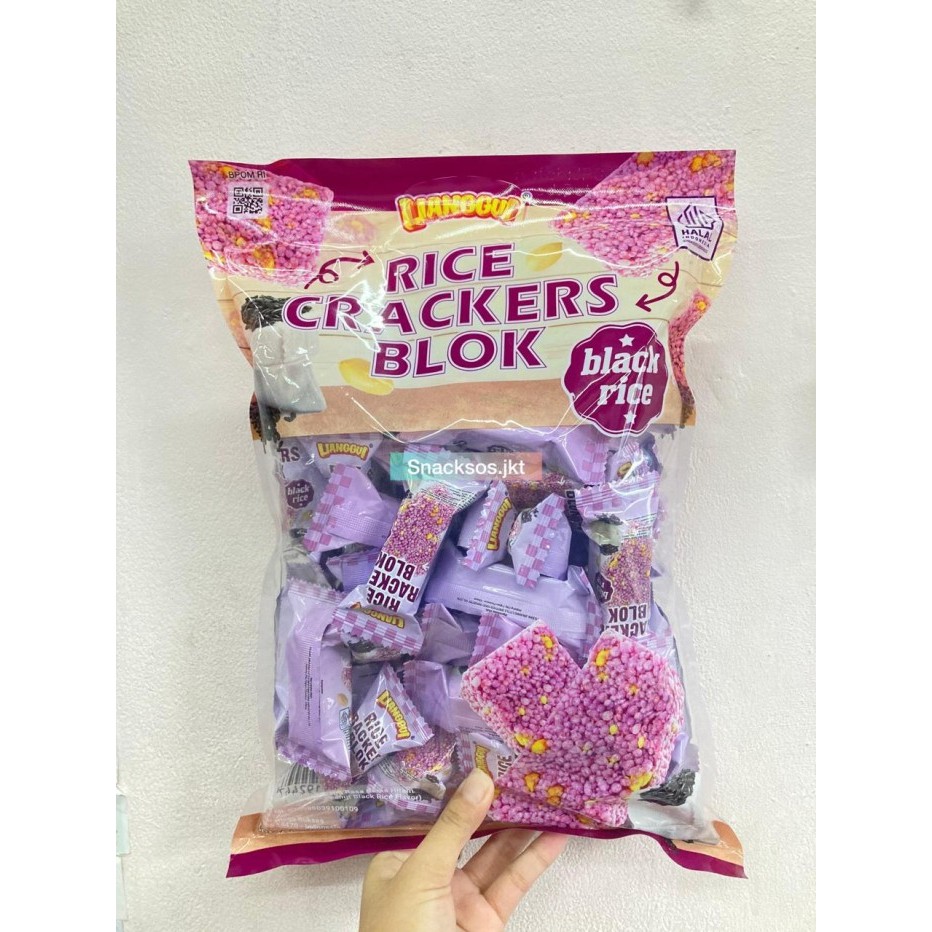 

LIANGGUI RICE CRACKERS BLOCK ORIGINAL / RICE CRACKER BLACK RICE CHINA - BLACK RICE, LIANGGUI