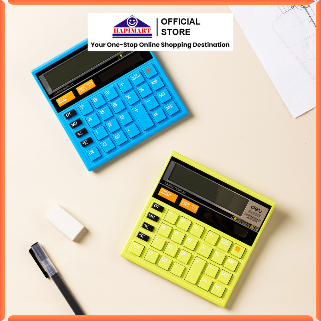 

Kalkulator Digital E39231F/Kalkulator Hitung 12 Digit / Peralatan Kantor Murah/Deli 39231 Kalkulator Check Correct 12 Digits