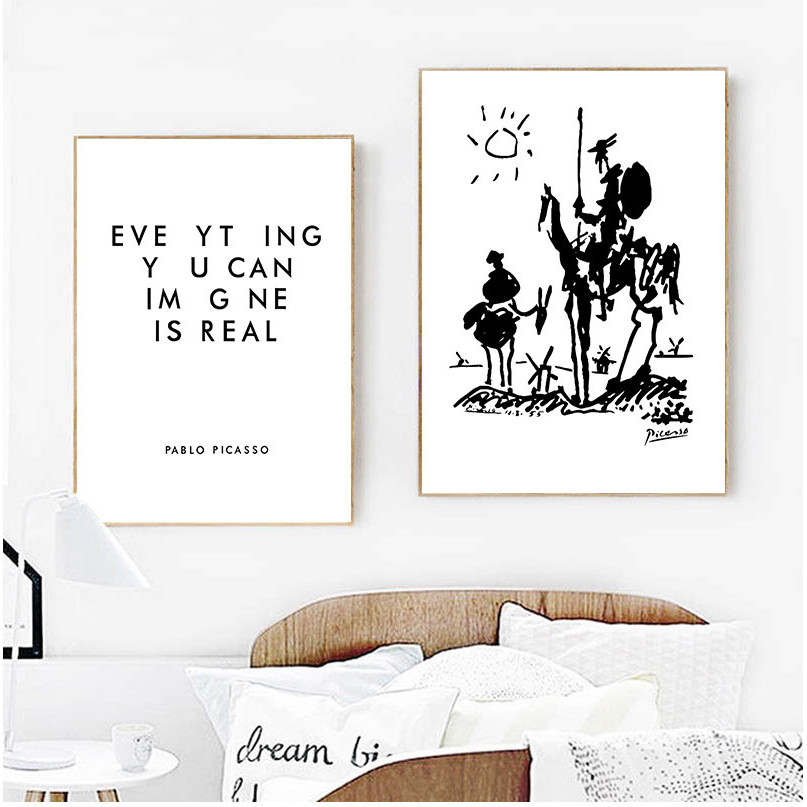 

Everyhing You Can Image Is Real Pablo Picasso Art Paintings Canvas Print , Don Quixote Poster Painting Wall Picture Home Decor