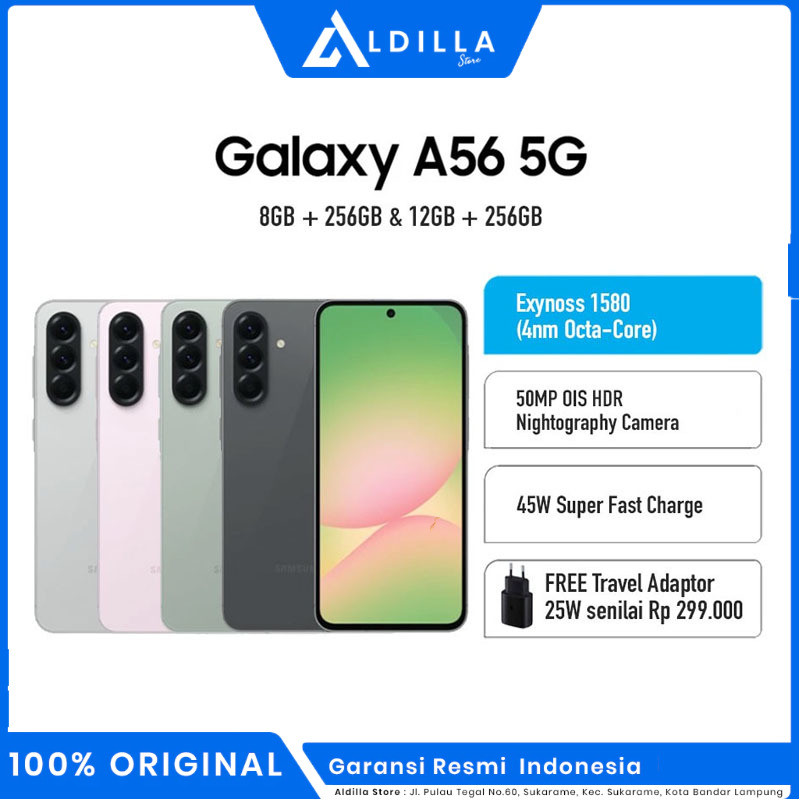 Samsung A56 5G [12/256GB] & A56 5G [8/256GB] Garansi Resmi Samsung 1 Tahun
