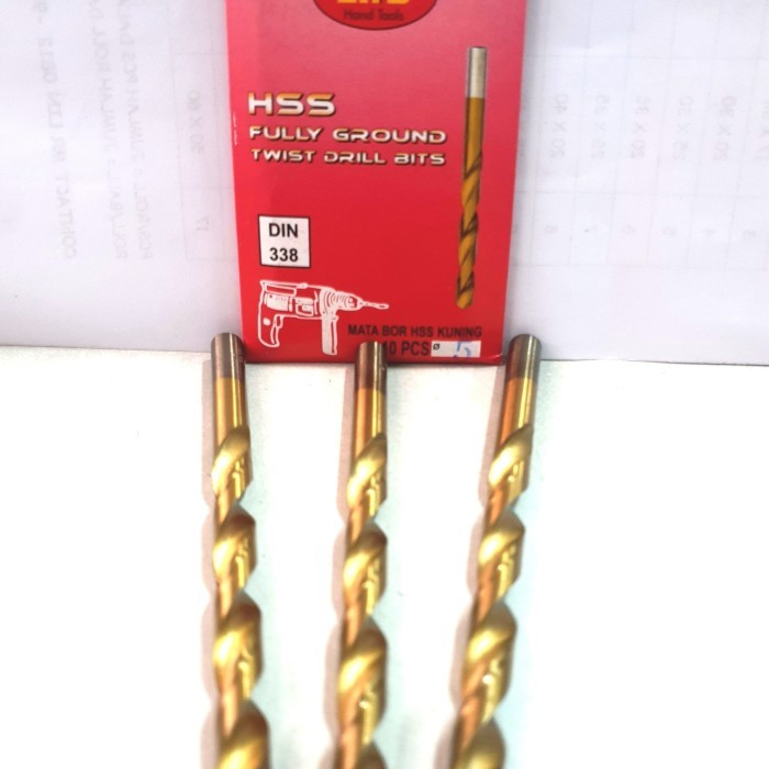 Mata bor besi kuning ATS 10mm - Bor besi kuning ATS 10mm
