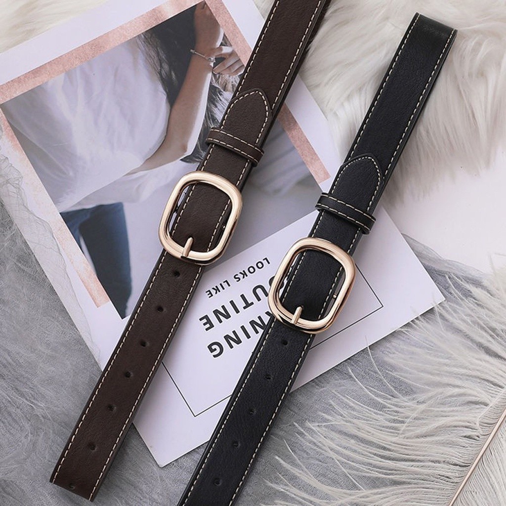 TrendyStuff.id  Gesper Wanita Tali Pinggang Bahan PU Untuk Wanita / Ikat Pinggang Wanita Belt Retro 