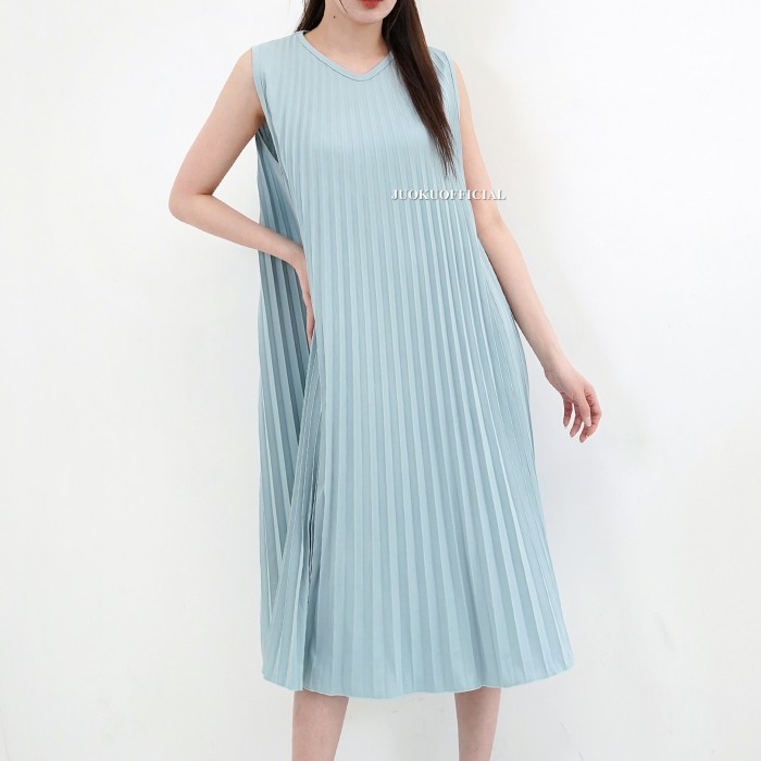 Inner Midi Dress Plisket Mayung Oneck / Dress Polos Plisket  / Inner Plisket / Dress Mayung / Dress 