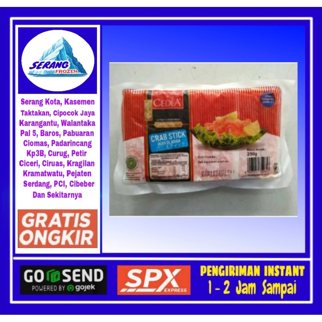 

Crab stick Cedea 250g, Kepiting Stick, Serang Frozen