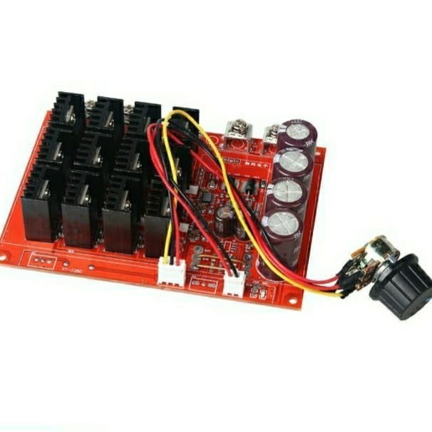 modul pwm 60A + case pengatur kecepatan motor DC 12-55V 60A pwm DC good product