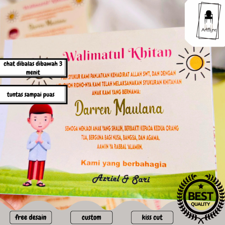 

Syncart STIKER SYUKURAN KHITANAN / STIKER KHITANAN NASI BOX/ STIKER TASYAKUR KHITANAN