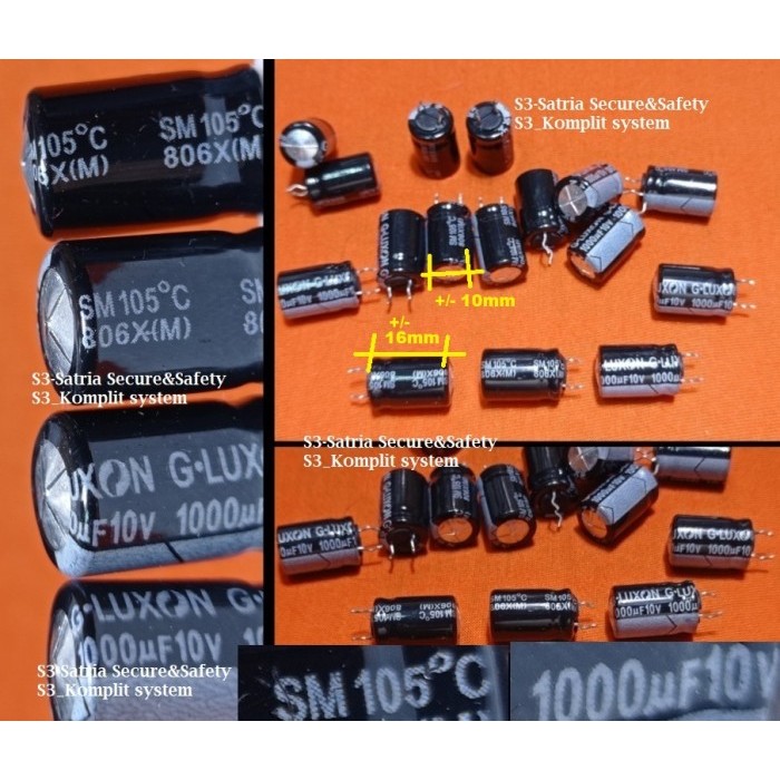 elco 1000uf 10V Elko 1000 uf 10 vol v 10vol 1000uf/10V 1000uf10V