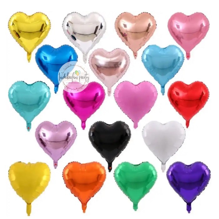 PACK ISI 50 balon foil love / balon foil bentuk hati 40 cm