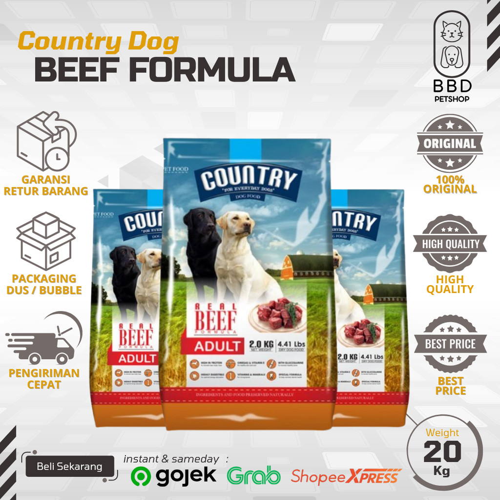 Country Dog food Adult Beef 18kg