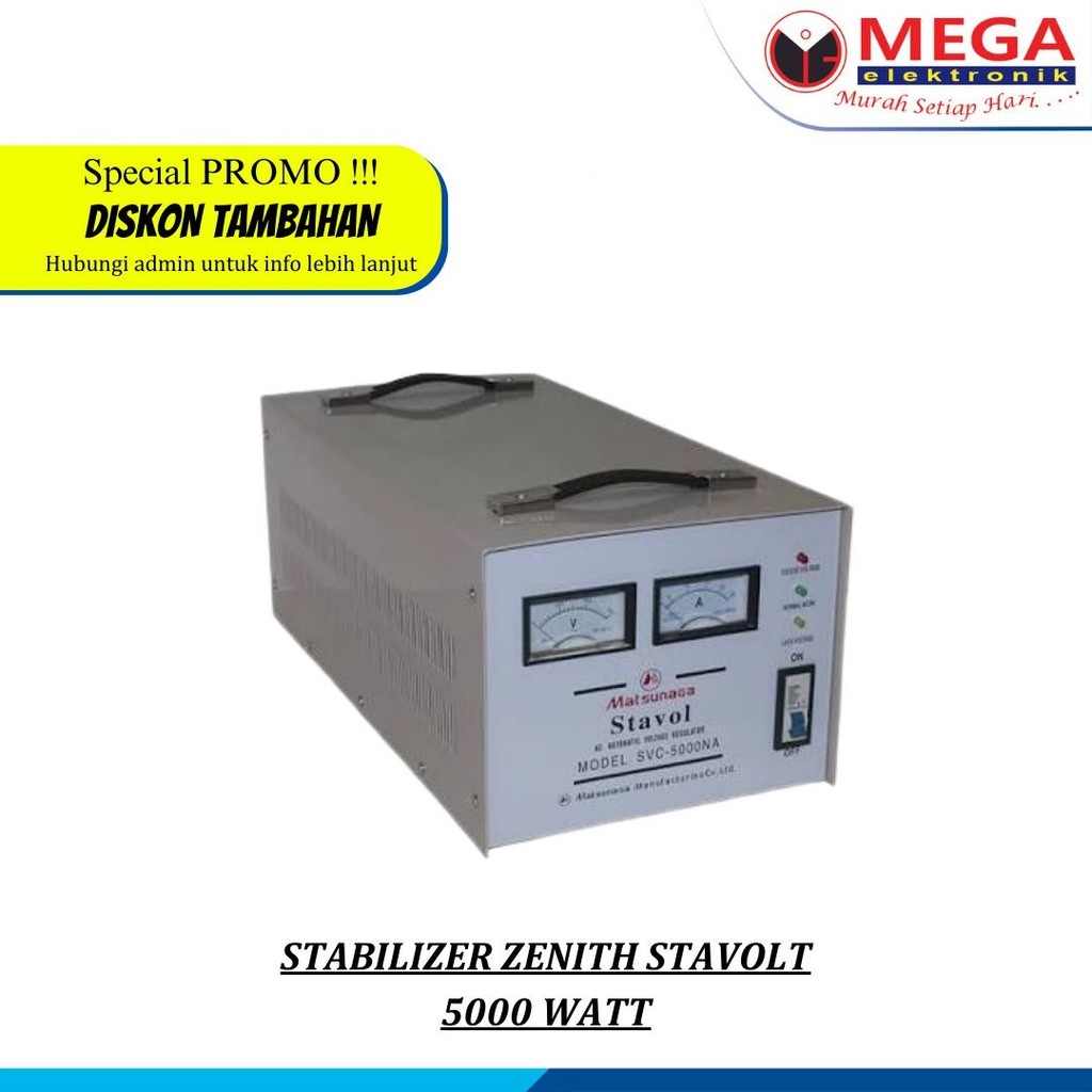 STABILIZER ZENITH STAVOLT SVC-5000N 5000 WATT