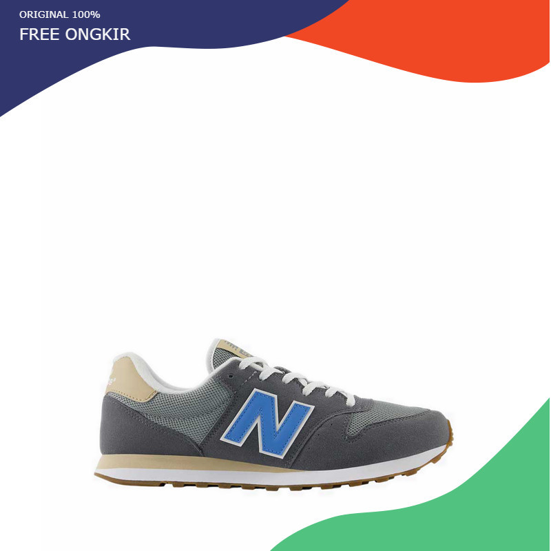 Sepatu NB GM500 Men's Sneakers Shoes - Grey/Blue HX