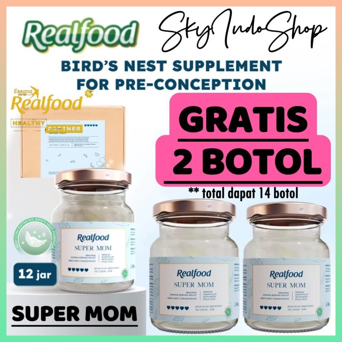 

Realfood SUPERMOM (p.12) FREE 3 BOTOL minuman sarang burung walet - Free 2Jar