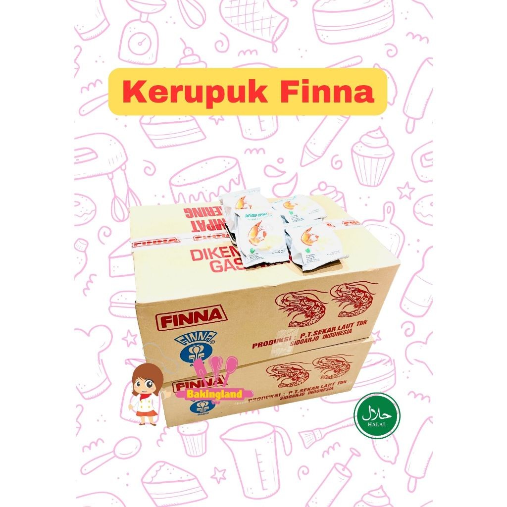 Kerupuk Udang FINNA sachet Shrimp Cracker per dus