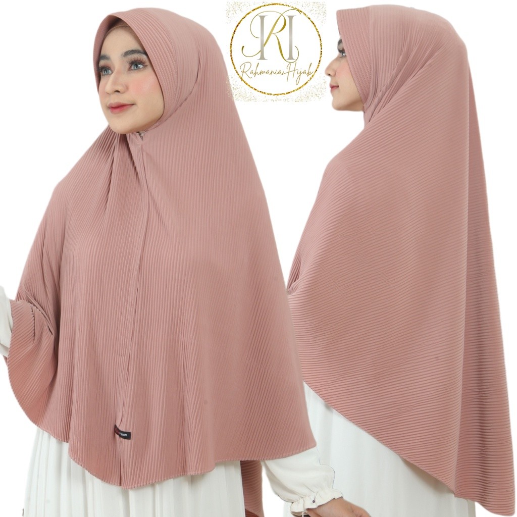 Jilbab Khimar Bergo Maryam Non Tali Jumbo Hijab Instan Syari Plisket Jersey Super Premium