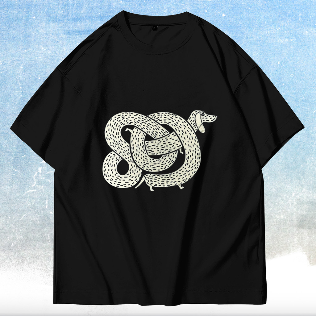 Kaos Anjing Panjang Lukis Tangan