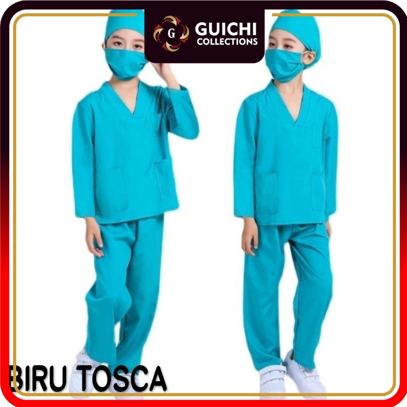 Sale Baju profesi dokter anak tangan panjang - baju dokter kecil - kostum profesi anak TK / SD