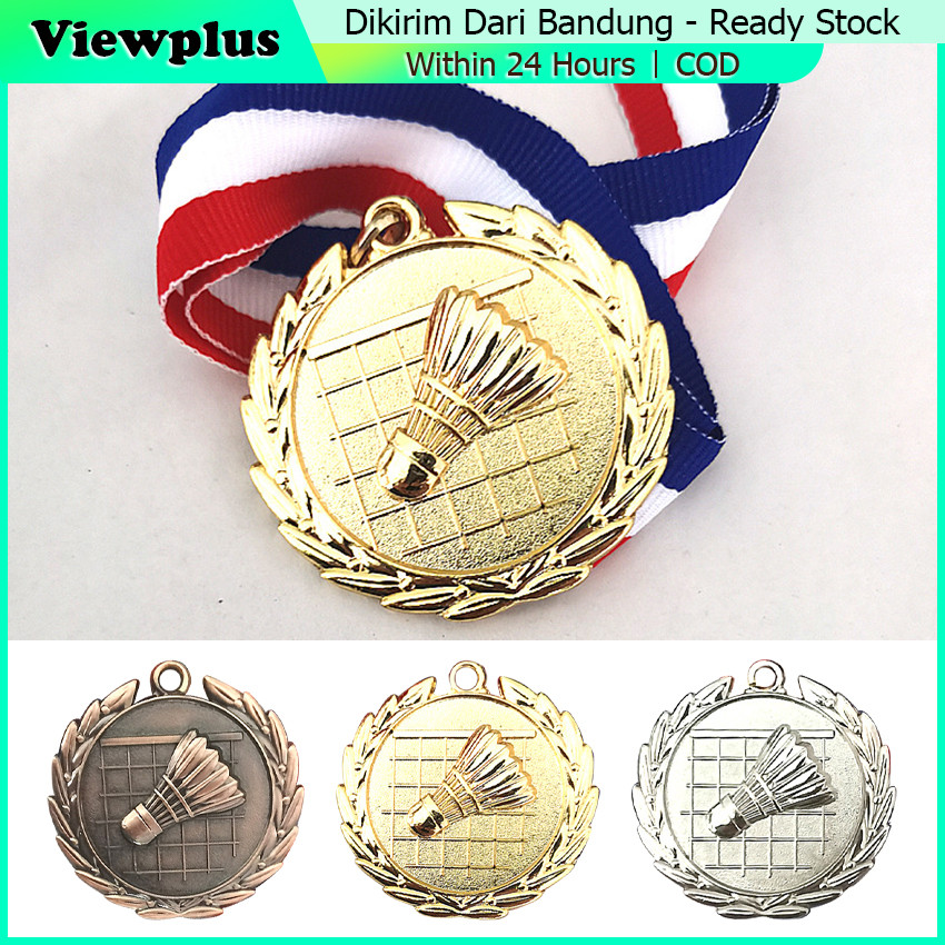 Terlaris Medali Bulutangkis Medali Badminton Logam Warna Emas Perak Perunggu Bahan Berkualitas Tahan